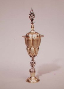 Gelobde beker en deksel, Augsburg, ca. 1600